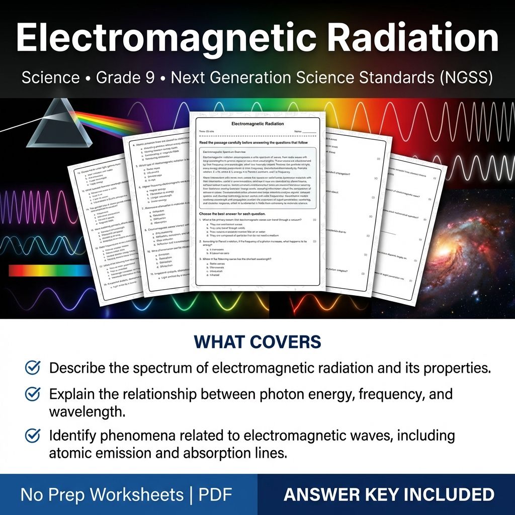 Grade 9 Science Worksheet Bundle | Physics, Biology, Earth & Energy Topics — included worksheet 23