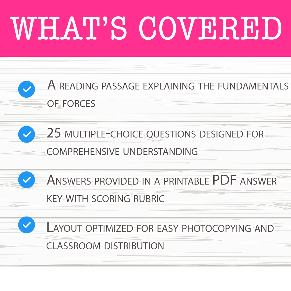 Grade 8 Science worksheet mcq paper worksheet — Grade 8 Science — Forces Overview Worksheet MCQ Paper for Mastery — page 2