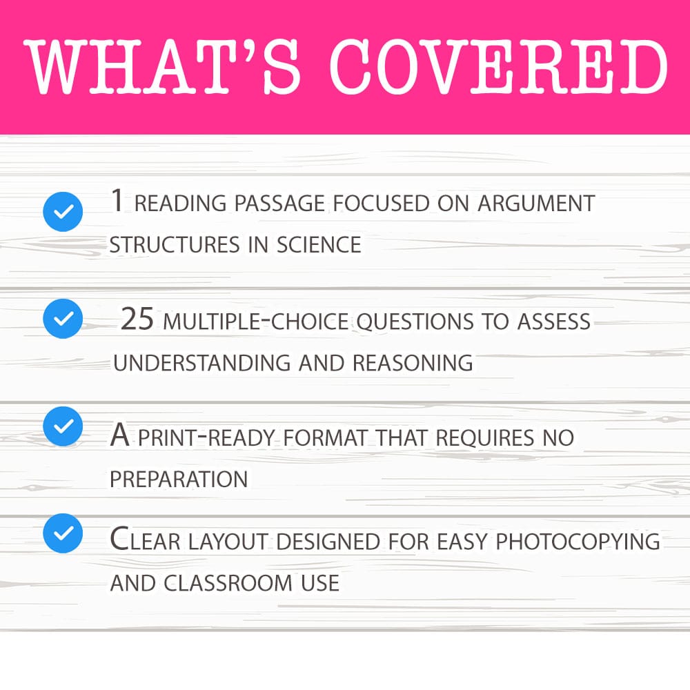 Grade 9 Science worksheet mcq paper worksheet — Grade 9 Science — Worksheet MCQ Paper for Mastering Argument Structures —…