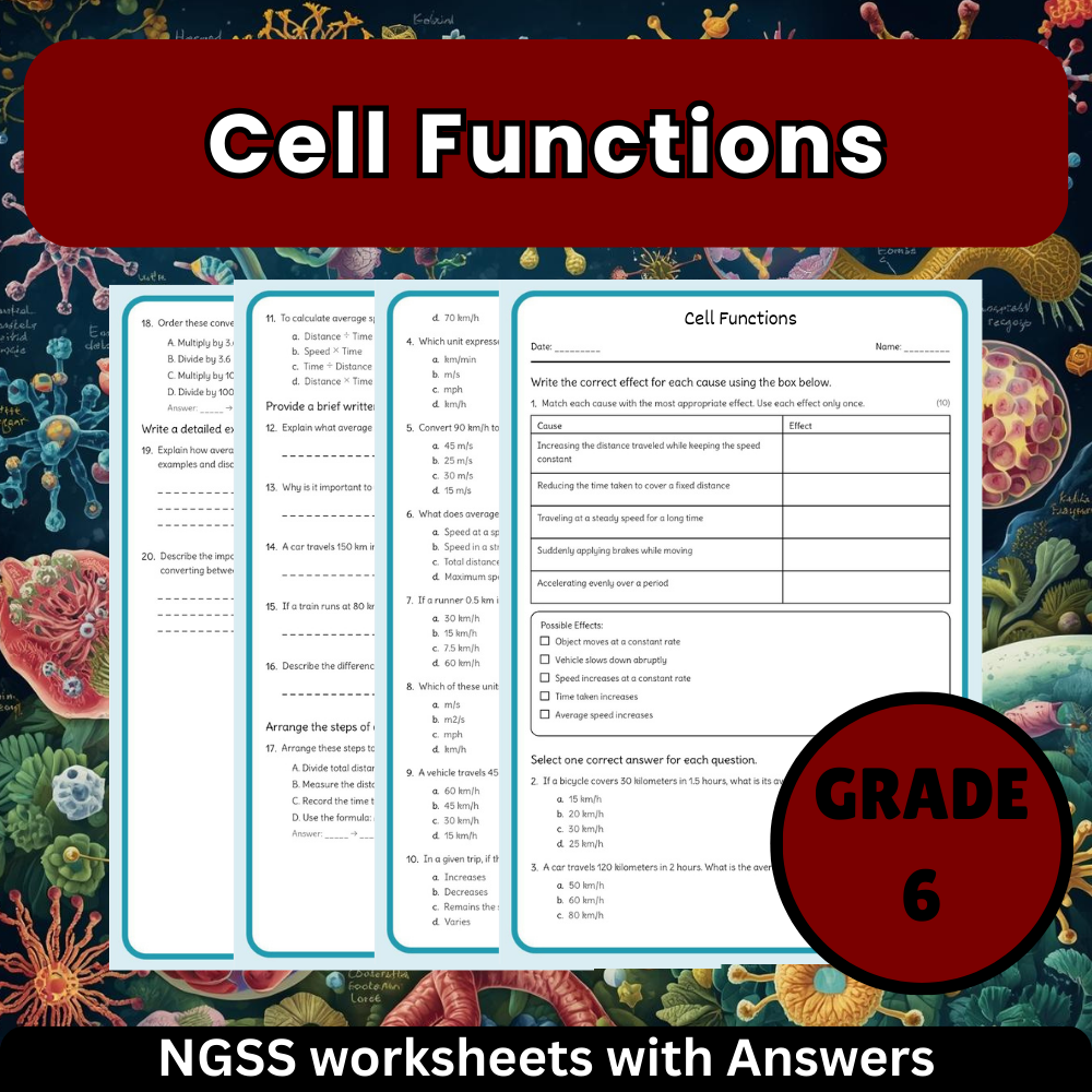 Grade 6 Science Worksheets Bundle- Resources for Earth, Space & Life - NGSS — included worksheet 20