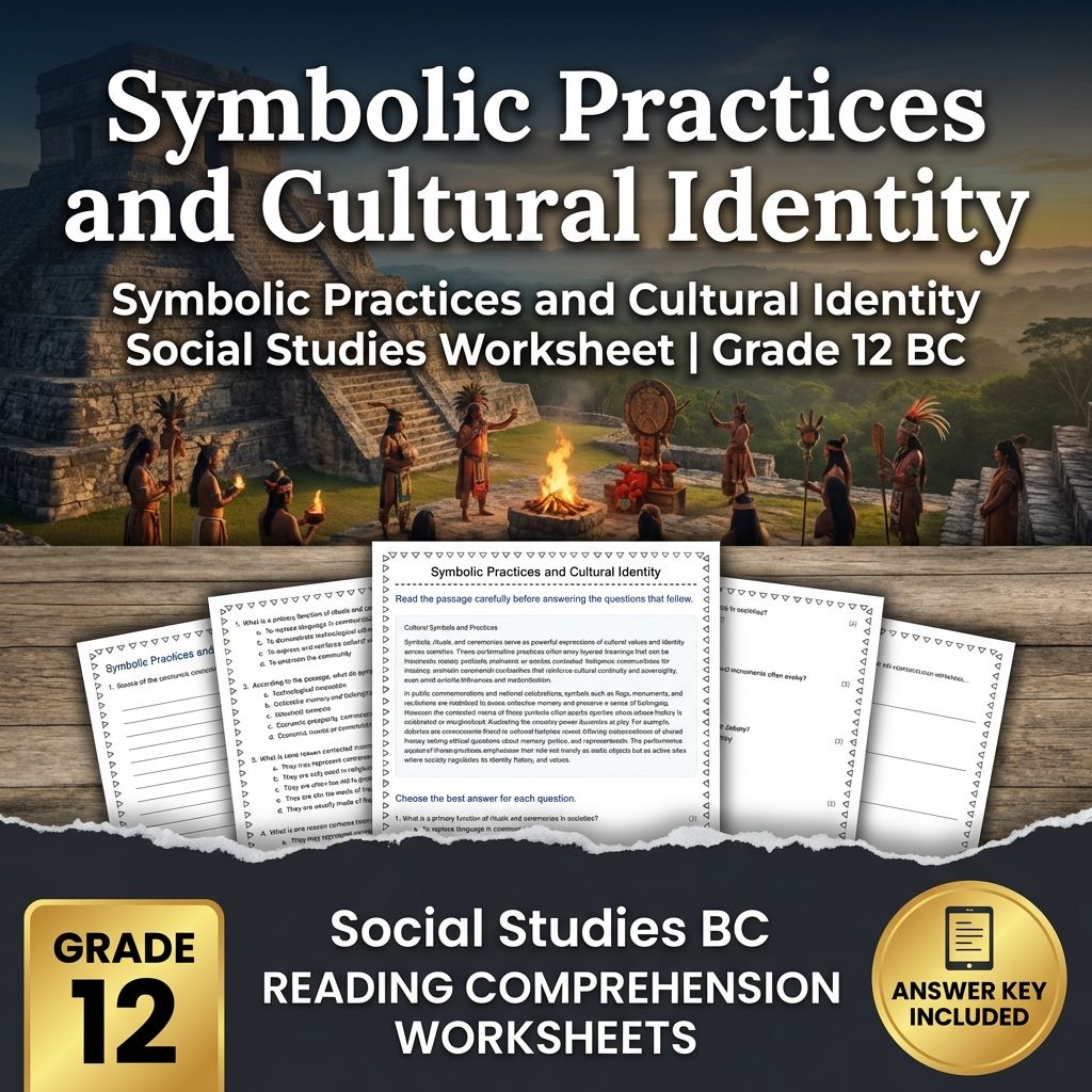 Symbolic Practices and Cultural Identity Social Studies Worksheet | Grade 12 BC