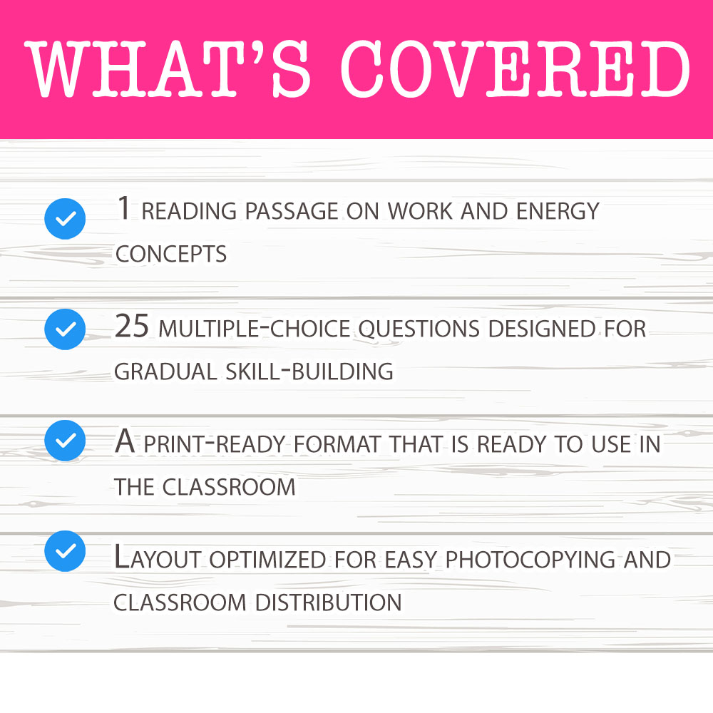 Grade 8 Science worksheet worksheet — Grade 8 Science — Work and Energy Worksheet for Mastery — page 2