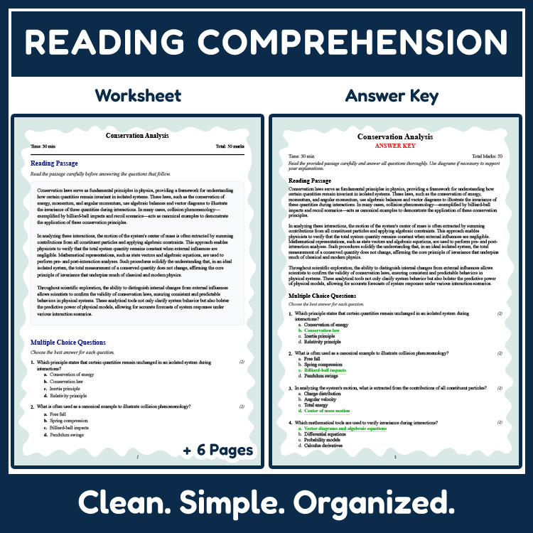 Grade 11 Science reading worksheets worksheet — 11th Grade Science | Conservation Analysis Reading Worksheet (PDF + Answer…