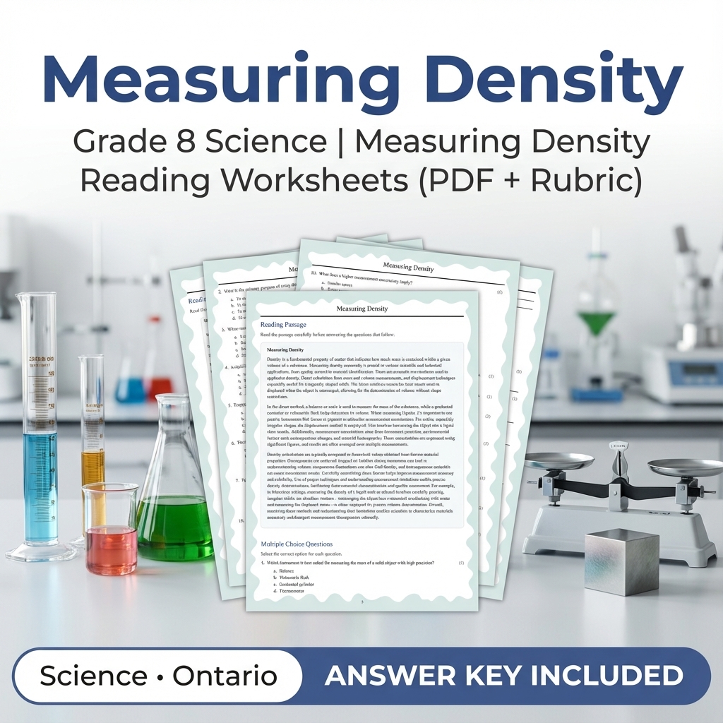 Grade 8 Science Worksheets Bundle | Biology, Physics & Earth Science Resources — included worksheet 27