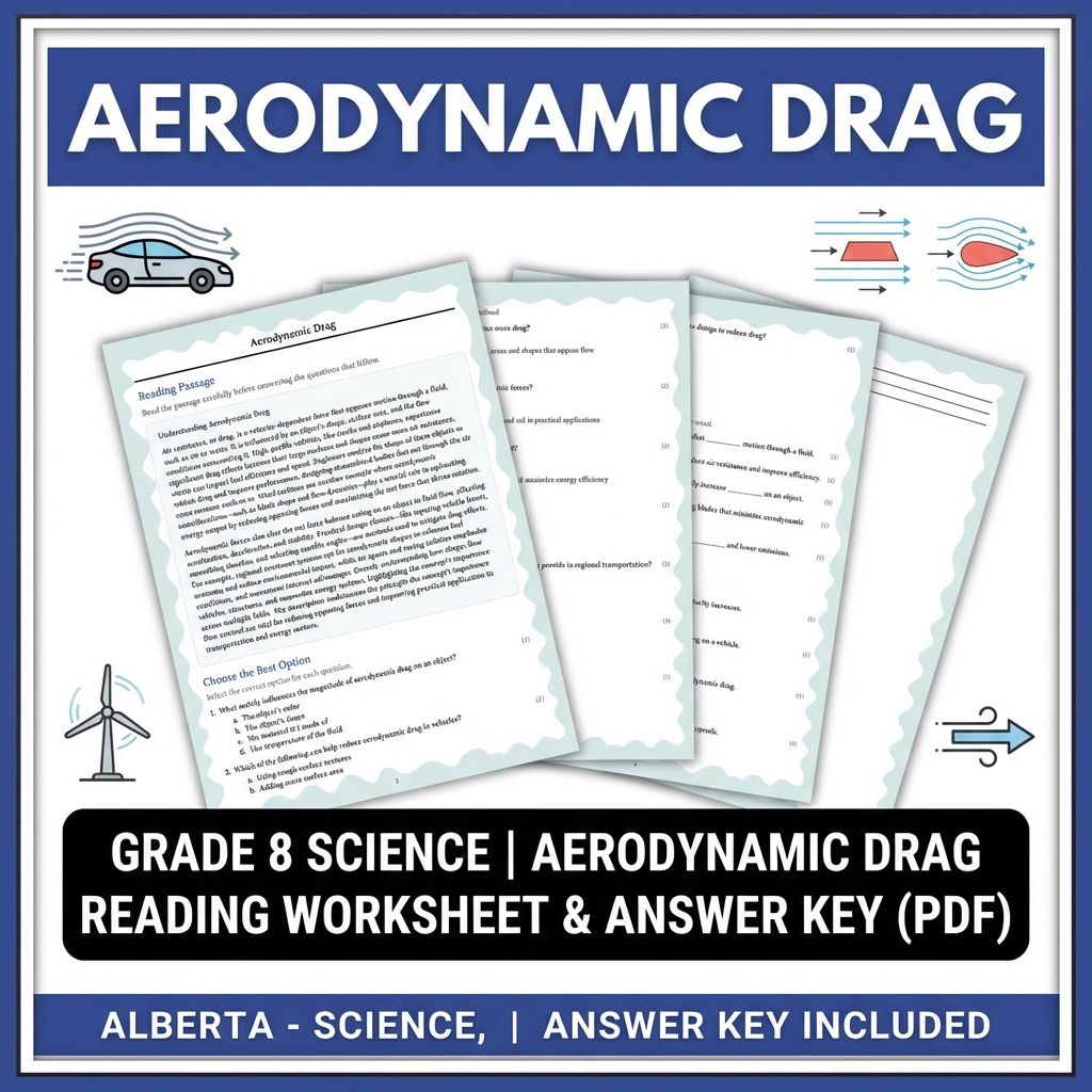 Grade 8 Science Bundle – Forces, Motion & Energy Worksheets (PDF & Answer Key) — included worksheet 5