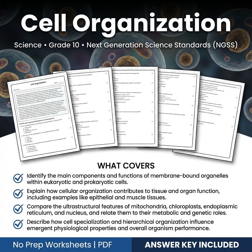 Grade 10 Science Worksheets Bundle | Environmental, Physics & Biology Topics — included worksheet 28