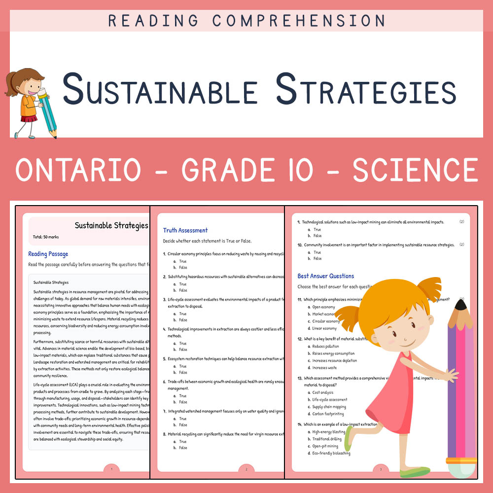Grade 10 Science worksheet elena worksheet — Grade 10 Science Worksheet Elena | Ontario Standards Sustainable Strategies —…