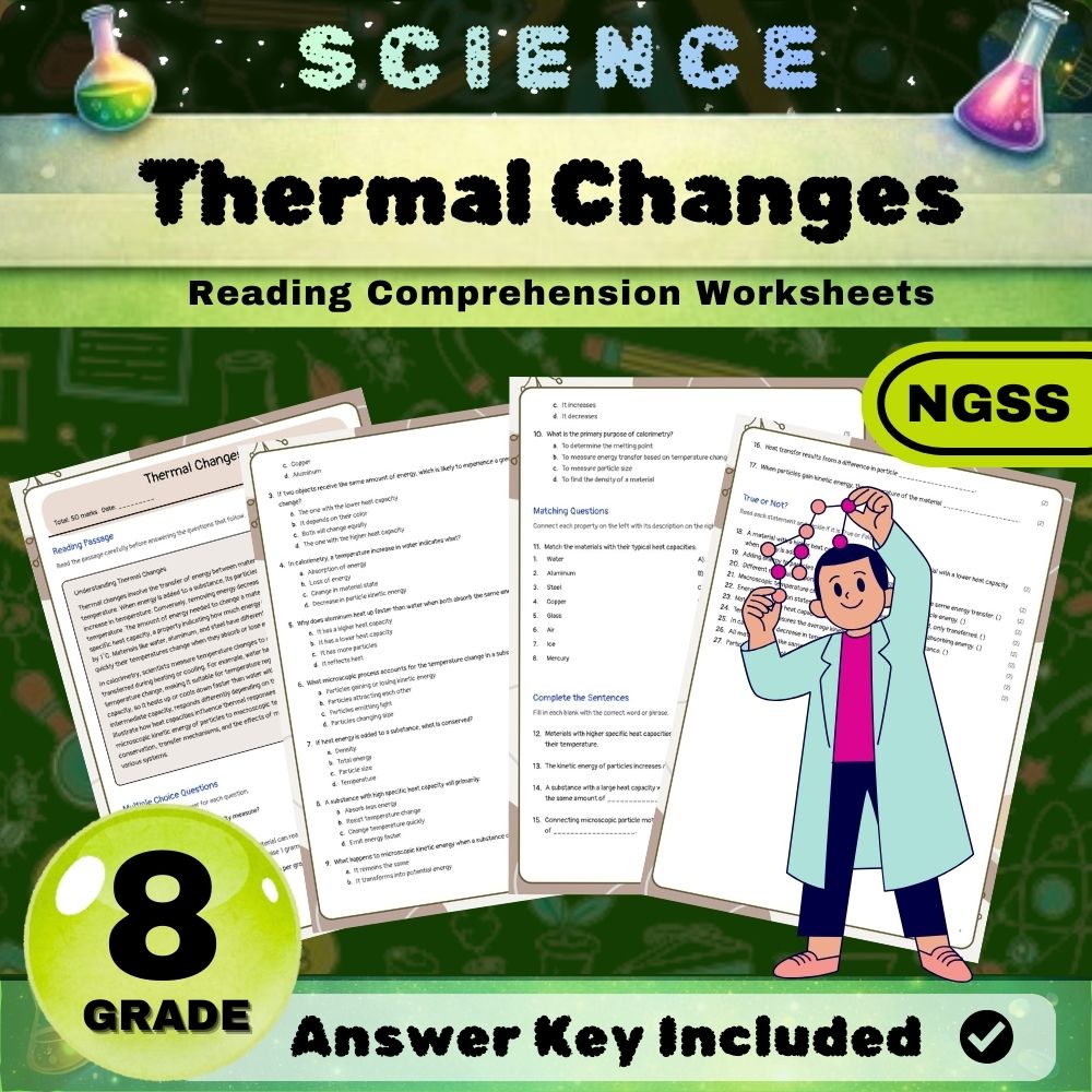 Grade 8 Science NGSS Bundle | Comprehensive Worksheets for Earth & Life Sciences — included worksheet 19