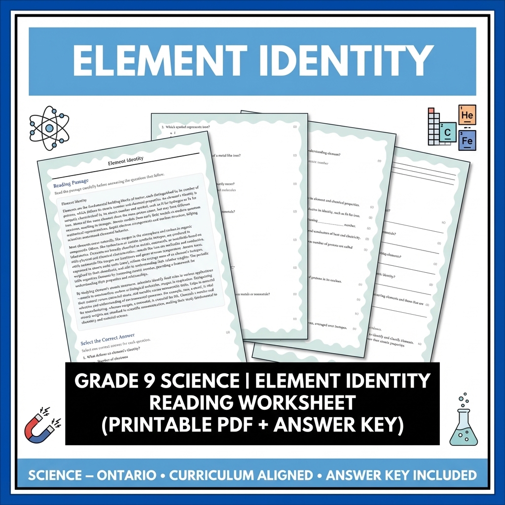 Grade 9 Science Bundle – Comprehensive NGSS-aligned Activities & Answer Keys — included worksheet 28