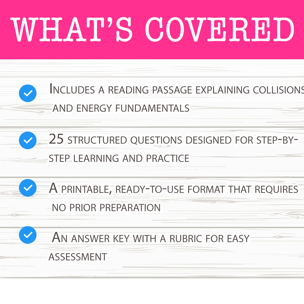 Grade 8 Science worksheet mcq paper worksheet — Grade 8 Science — Collisions and Energy Worksheet MCQ Paper — page 2