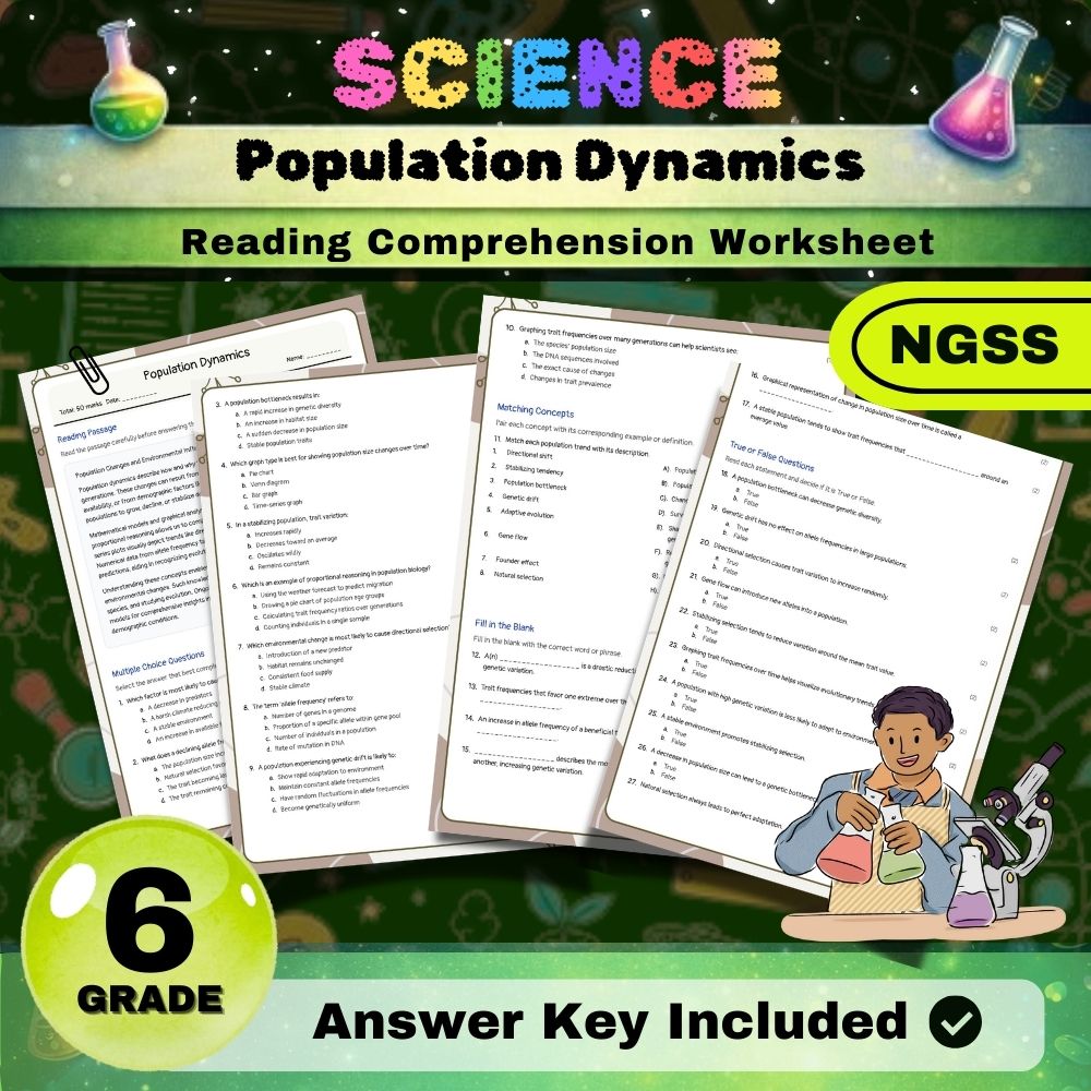 Grade 6 Science Worksheets Bundle | NGSS-Aligned — included worksheet 23