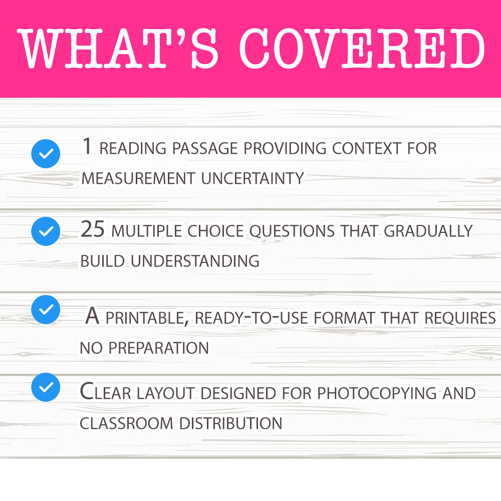 Grade 6 Science worksheet mcq paper worksheet — Grade 6 Science — Measurement Uncertainty Worksheet for Mastery — page 2