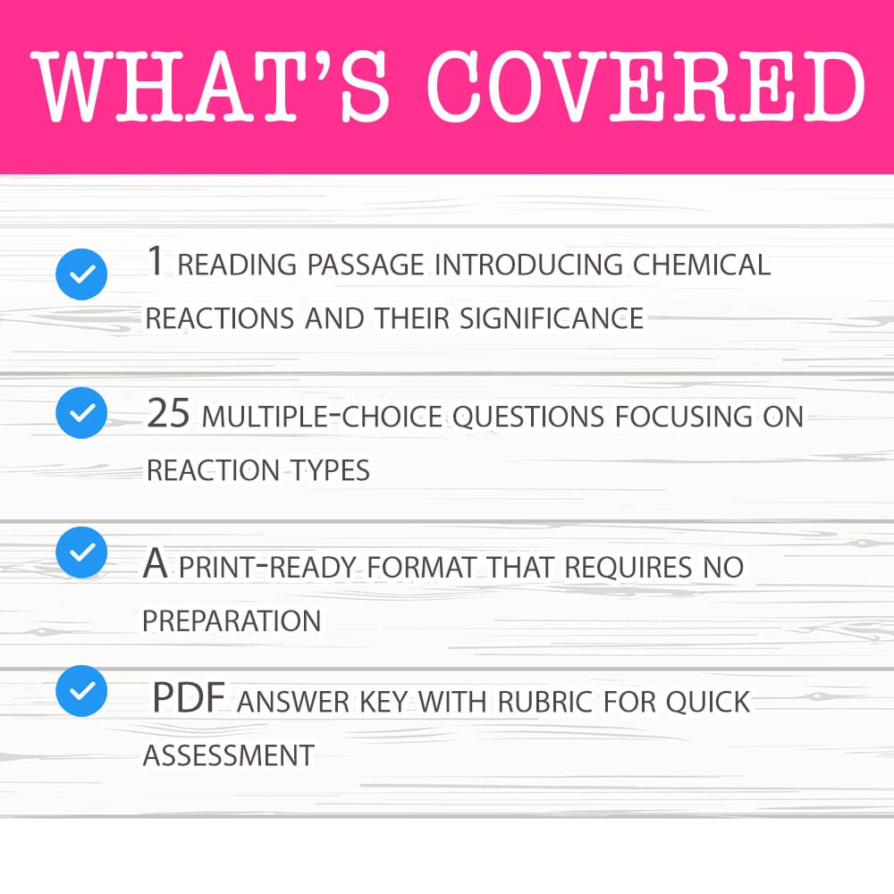 Grade 10 Science worksheet mcq paper worksheet — Grade 10 Science — Worksheet MCQ Paper for Mastering Reaction Types — page 2