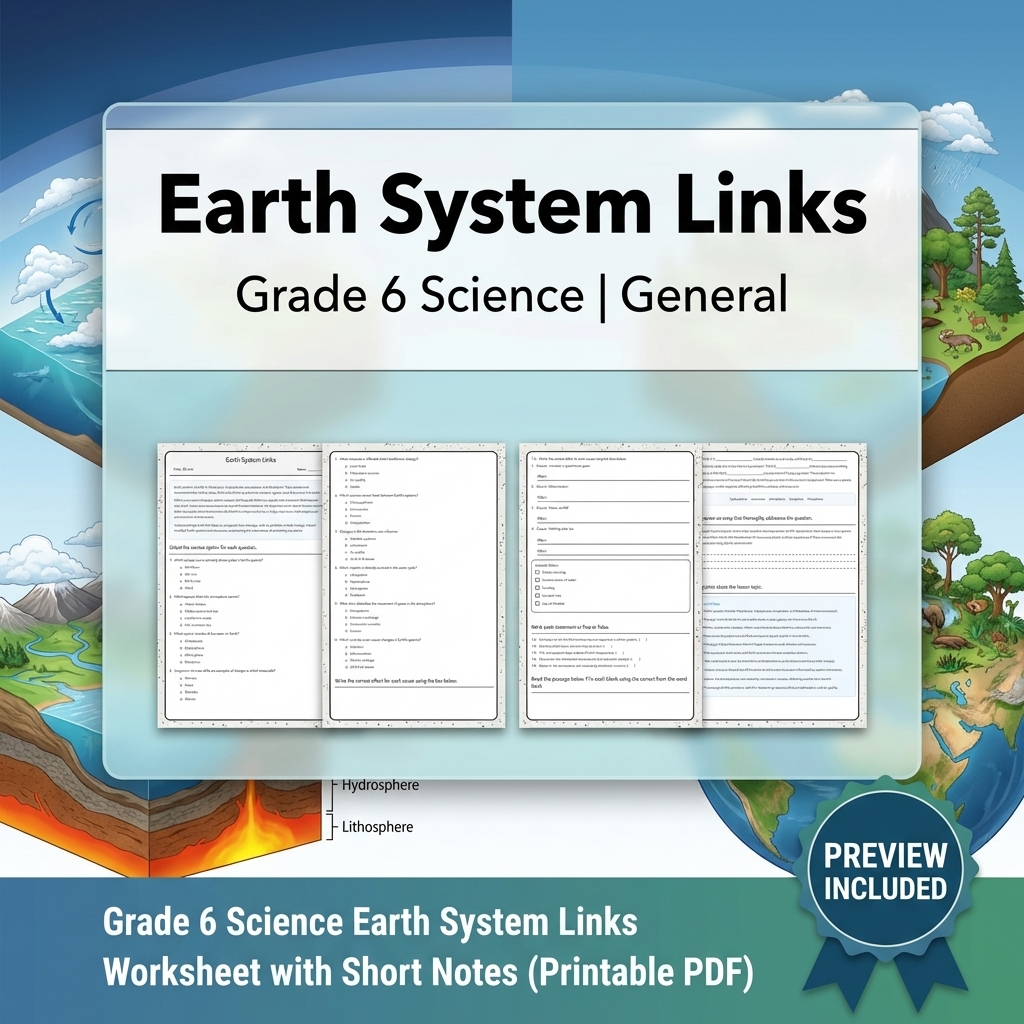 Grade 6 Science Lesson Group  Weather, Water, Space, Erosion & Climate  — included worksheet 5