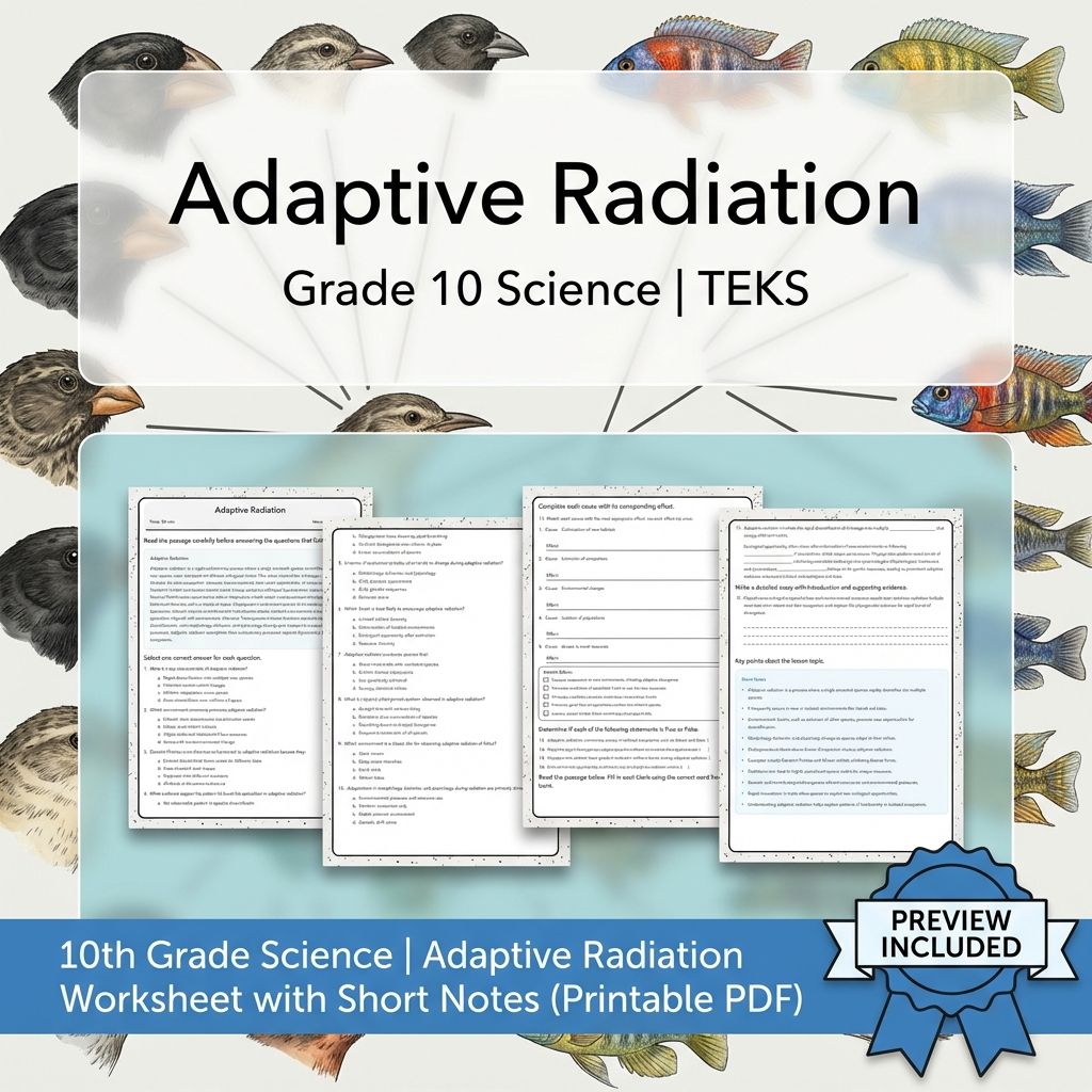 Grade 10 Science Worksheet Bundle – Genetics, Cell Biology & Ecology (PDF) — included worksheet 30