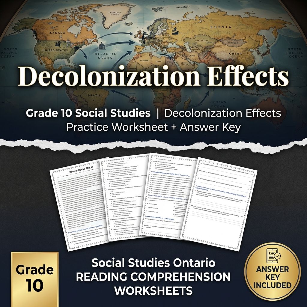 Grade 10 Social Studies | Decolonization Effects Practice Worksheet + Answer Key