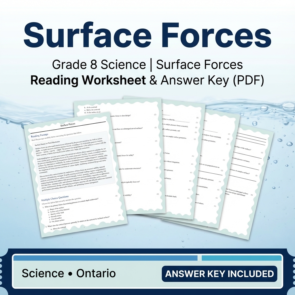 Grade 8 Science Worksheets Bundle | Biology, Physics & Earth Science Resources — included worksheet 28