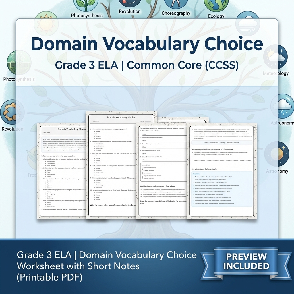 Grade 3 Text Evidence Writing ELA Full-Year Bundle for Common Core (CCSS) — included worksheet 16
