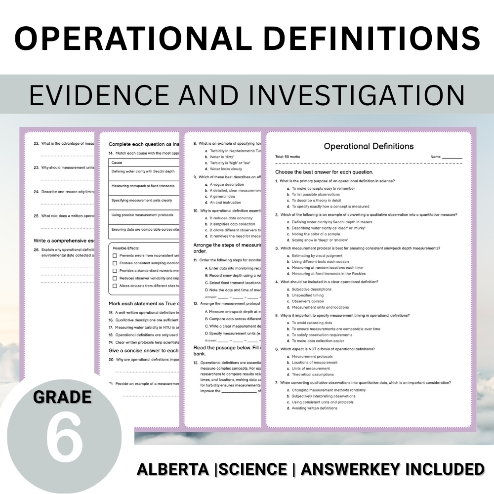 Grade 6 Science Worksheet Bundle – Comprehensive Assessment & Practice Pack — included worksheet 28