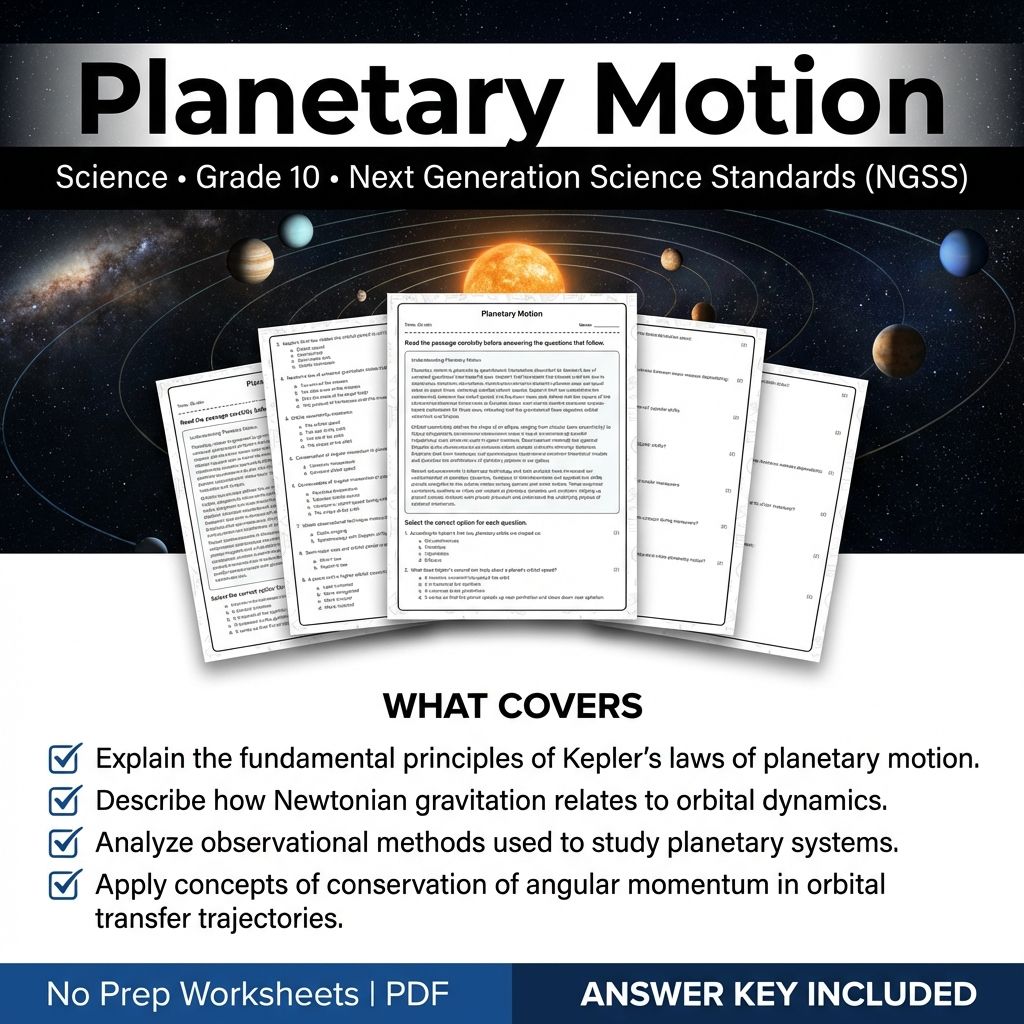 Grade 10 Science Worksheets Bundle | Environmental, Physics & Biology Topics — included worksheet 29