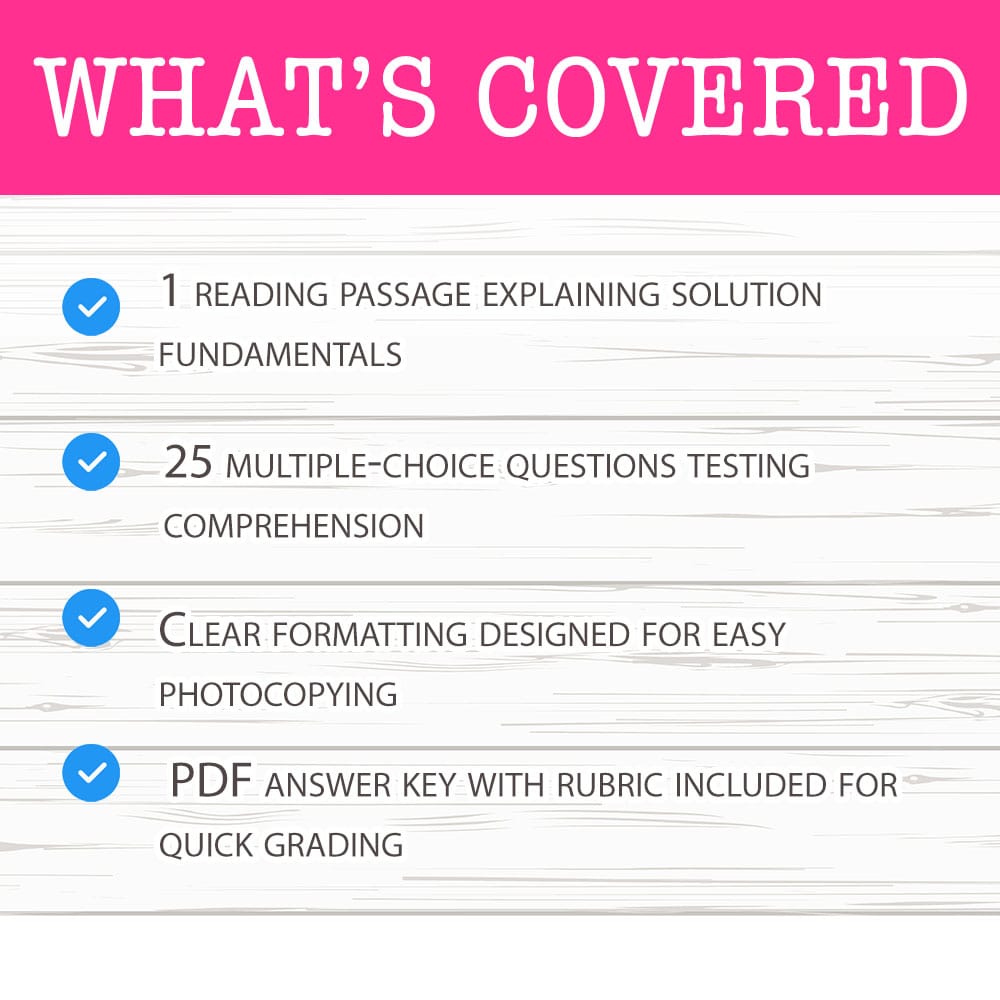 Grade 11 Science worksheet mcq paper worksheet — Grade 11 Science — Worksheet MCQ Paper for Mastering Solution Basics — pa…