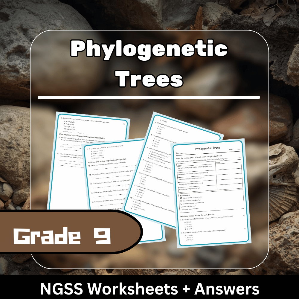 Grade 9 Science – Phylogenetic Trees Worksheet (Answer Key) | NGSS Standards