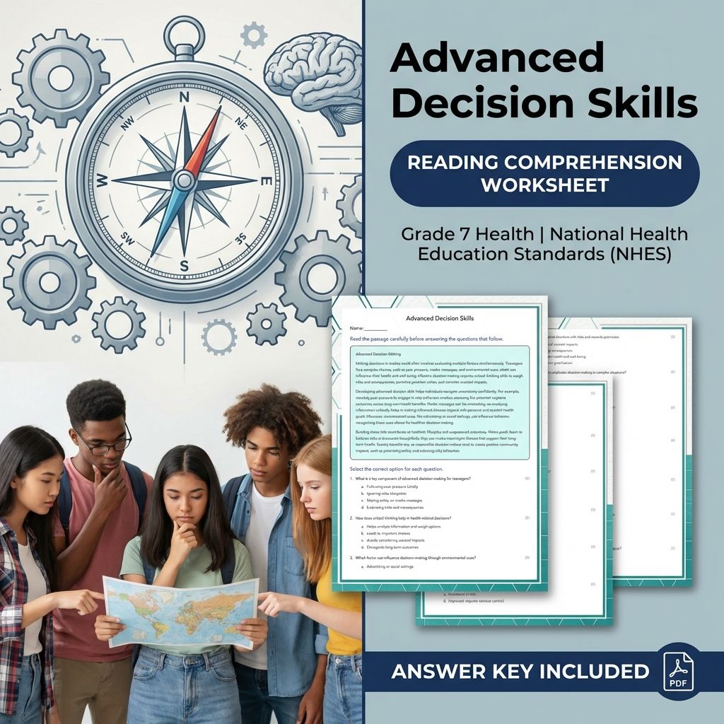 Grade 7 Health Curriculum Bundle | Body Systems, Digital Literacy & Wellness Worksheets — included worksheet 13