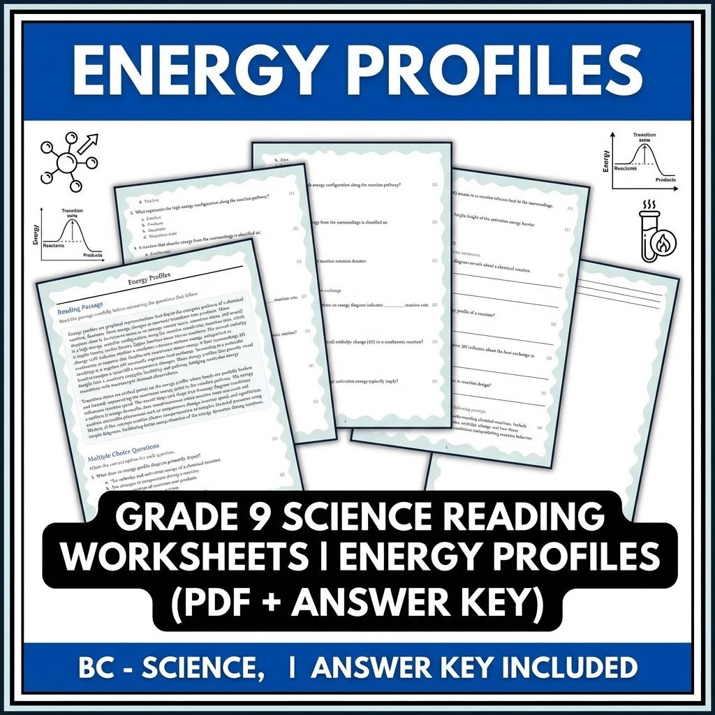 Grade 9 Science Reading Worksheets | Energy Profiles Mastery (PDF + Answer Key)