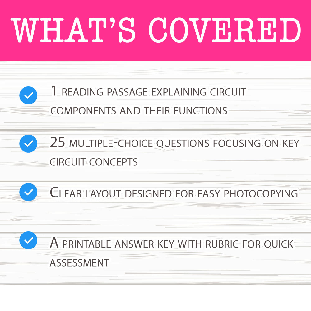 Grade 6 Science worksheet mcq paper worksheet — Grade 6 Science — Worksheet MCQ Paper for Mastering Circuit Components — p…