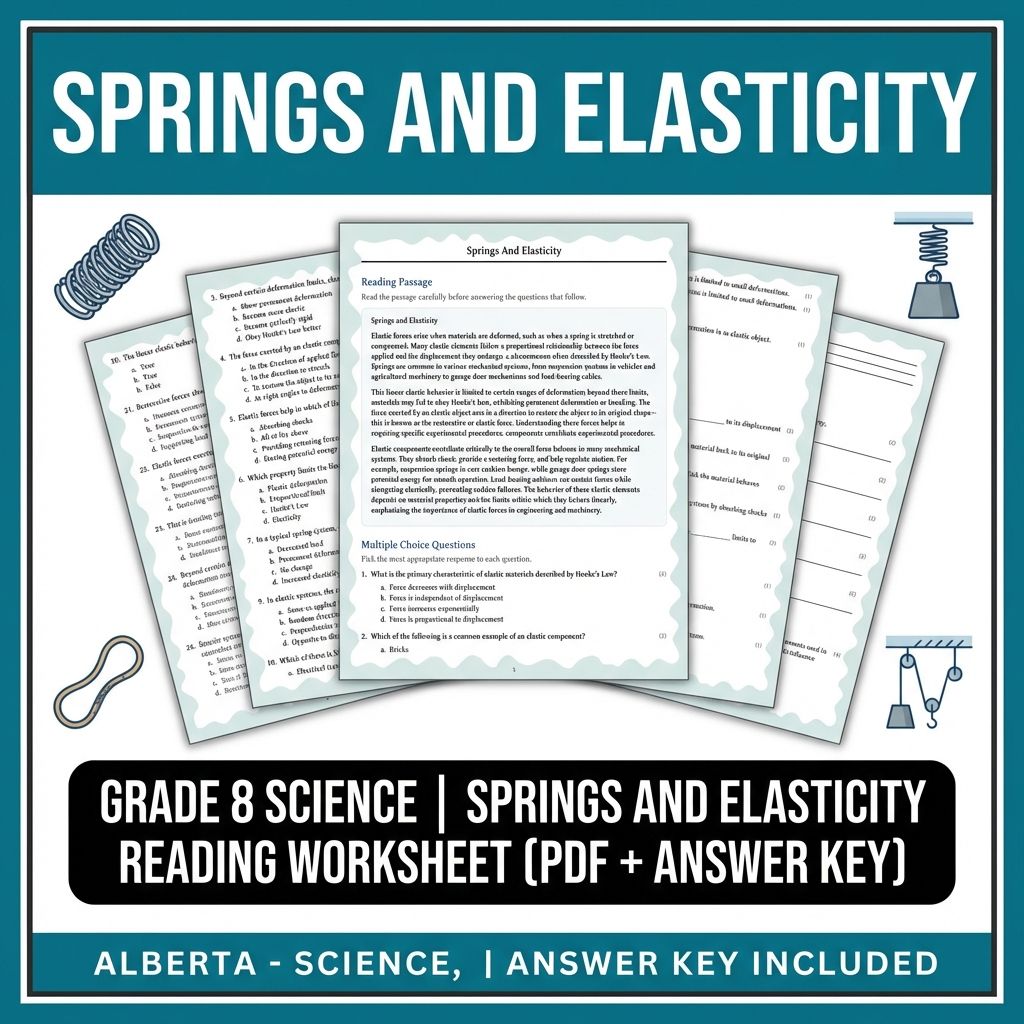 Grade 8 Science Bundle – Forces, Motion & Energy Worksheets (PDF & Answer Key) — included worksheet 7