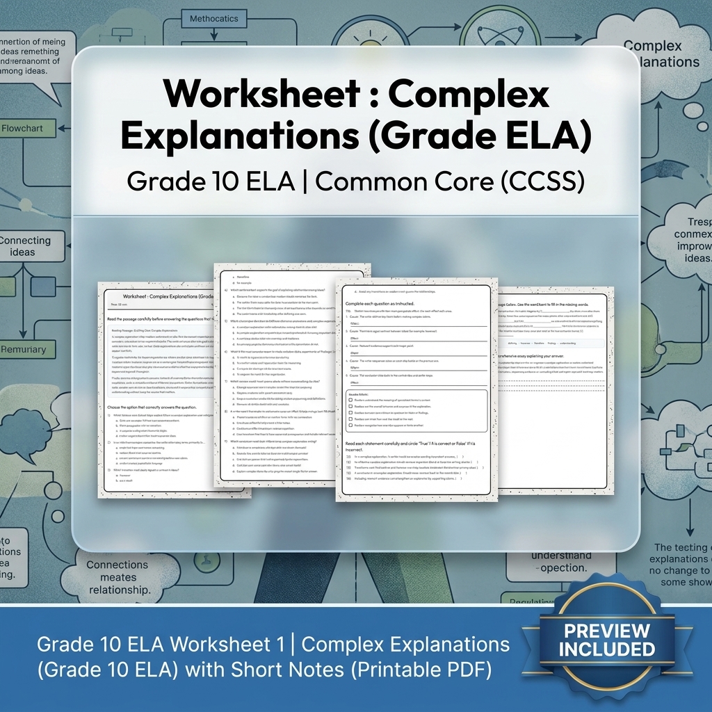 Grade 10 Source Integration & Writing Skills ELA Full-Year Bundle (CCSS) — included worksheet 21