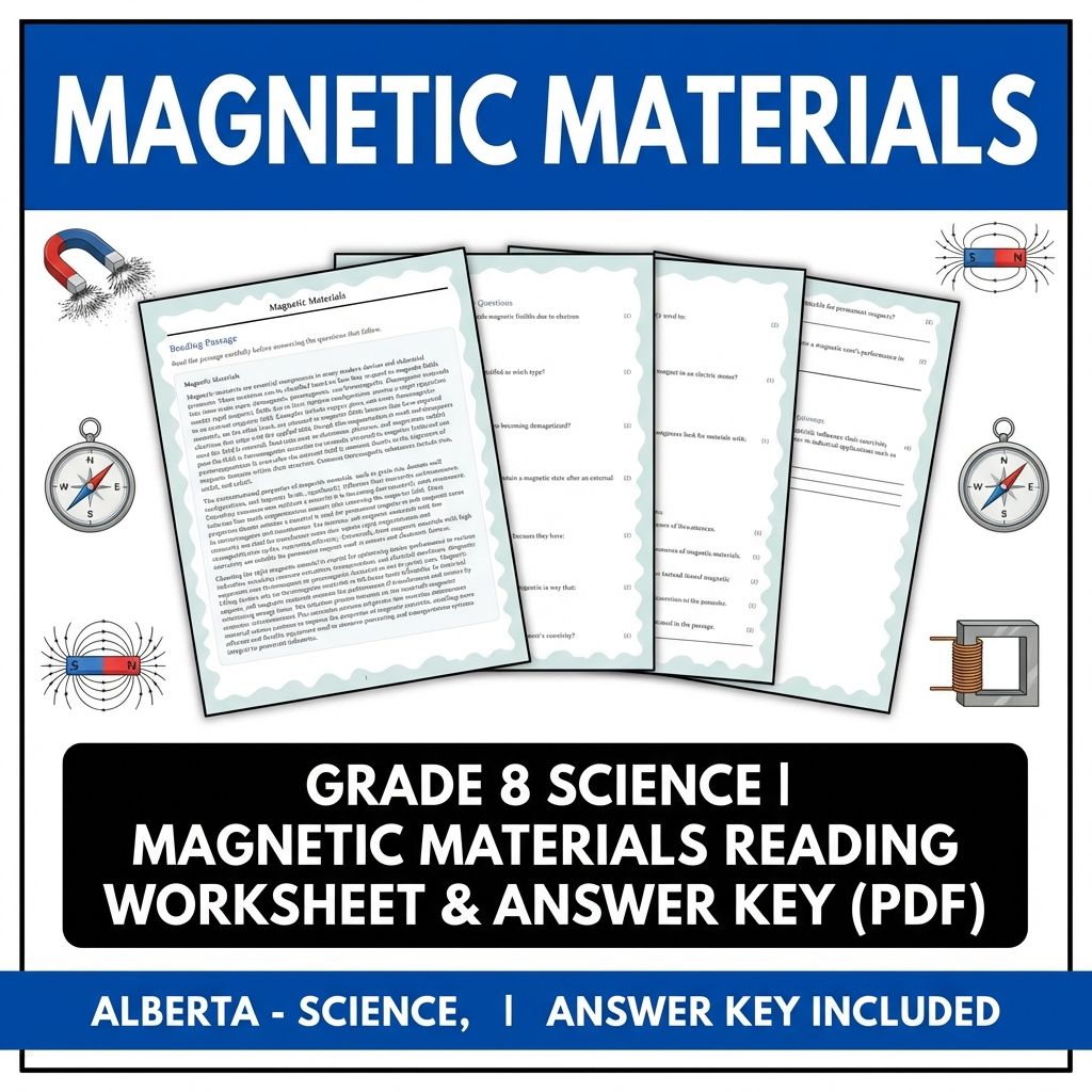 Grade 8 Science | Magnetic Materials Reading Worksheet & Answer Key (PDF)