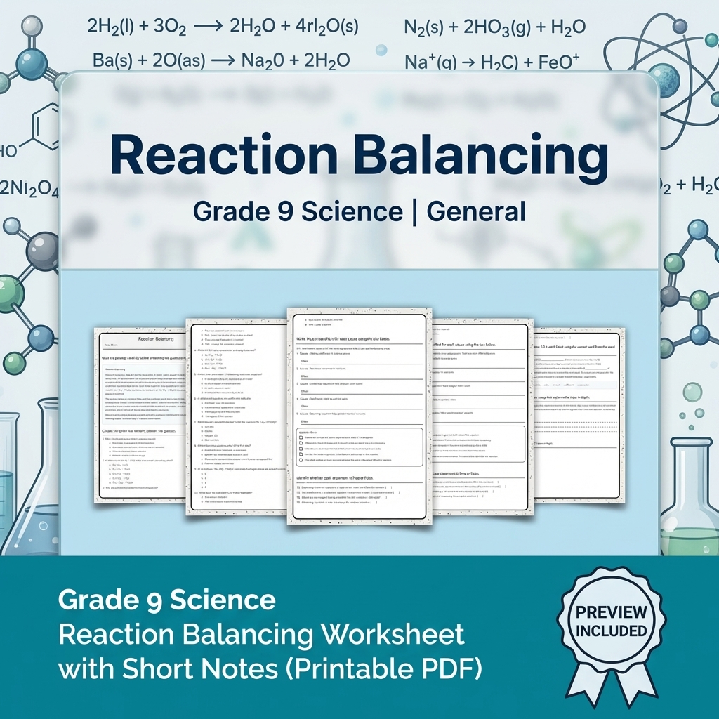 Grade 9 Science Data & Model Reasoning Full-Year Bundle: General Framework — included worksheet 16