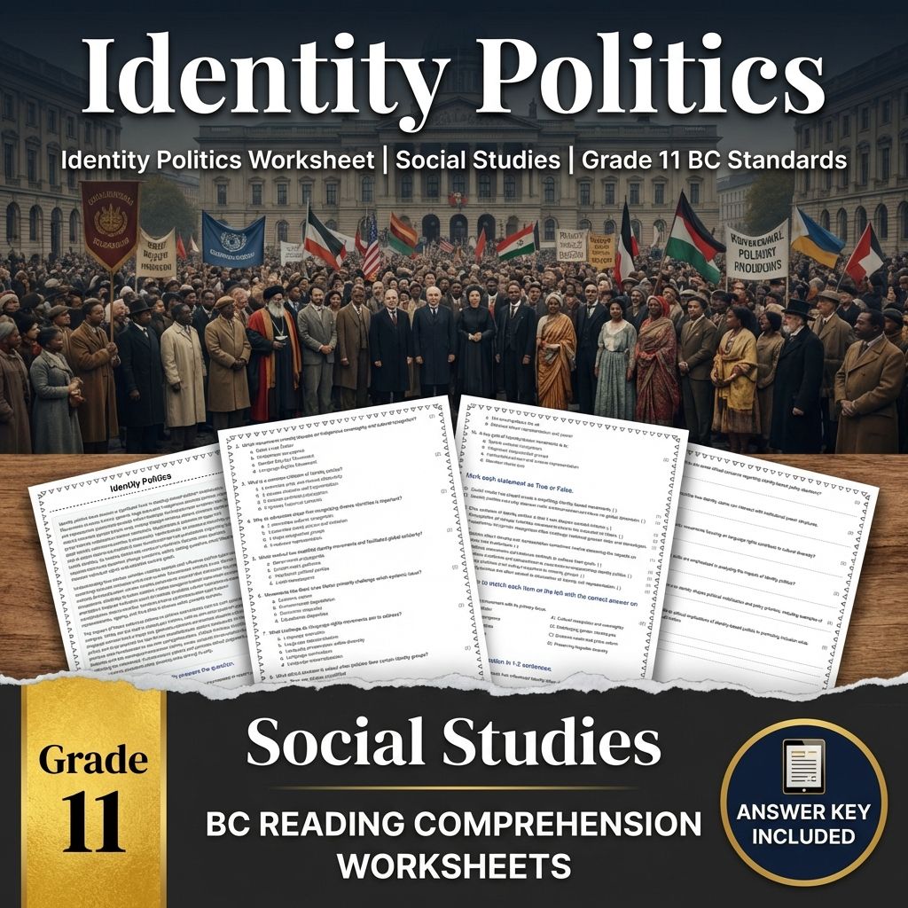 Identity Politics Worksheet | Social Studies | Grade 11 BC Standards