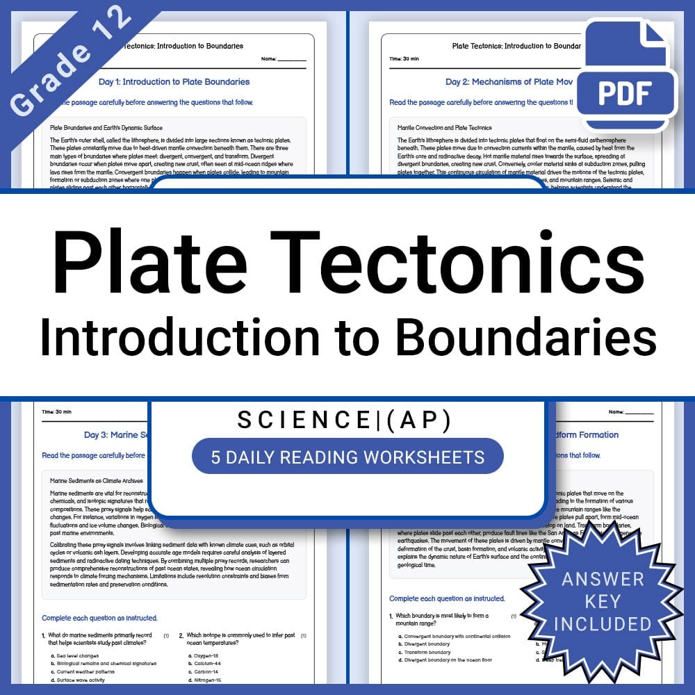 Grade 12 Science AP Full Year Bundle – Biology, Physics, Earth & Chemistry — included worksheet 29