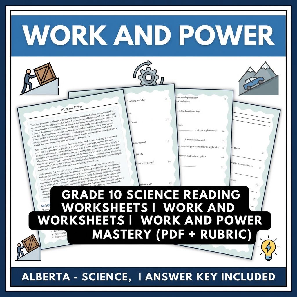 Grade 10 Science Worksheets Bundle | Physics, Earth, and Environmental Topics — included worksheet 30