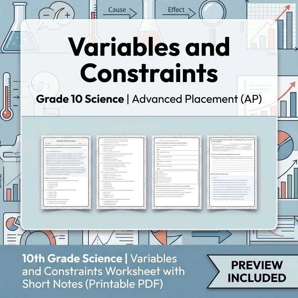 Grade 10 Science Unit | Data Analysis, Modelling  Worksheet Pack — included worksheet 5