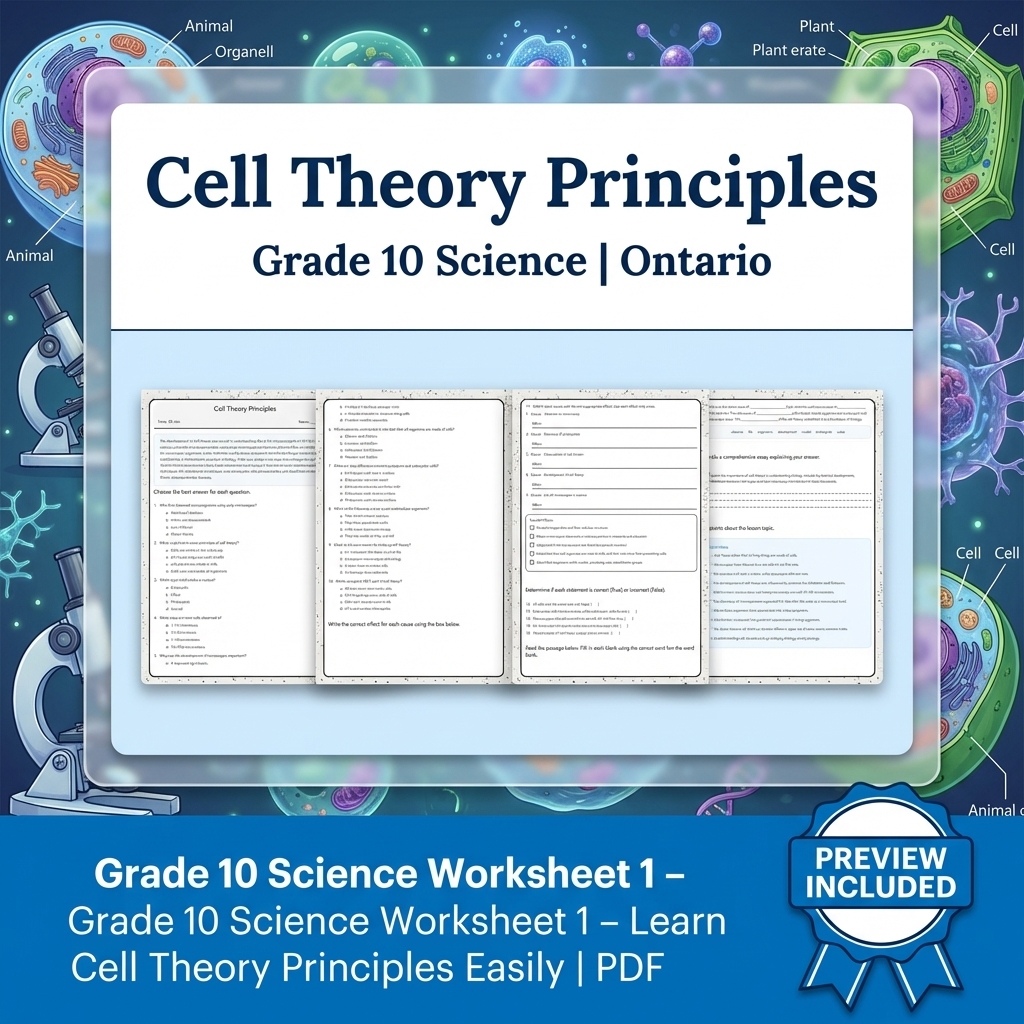 Grade 10 Science Lesson Group Bundle | Ontario Curriculum — included worksheet 6