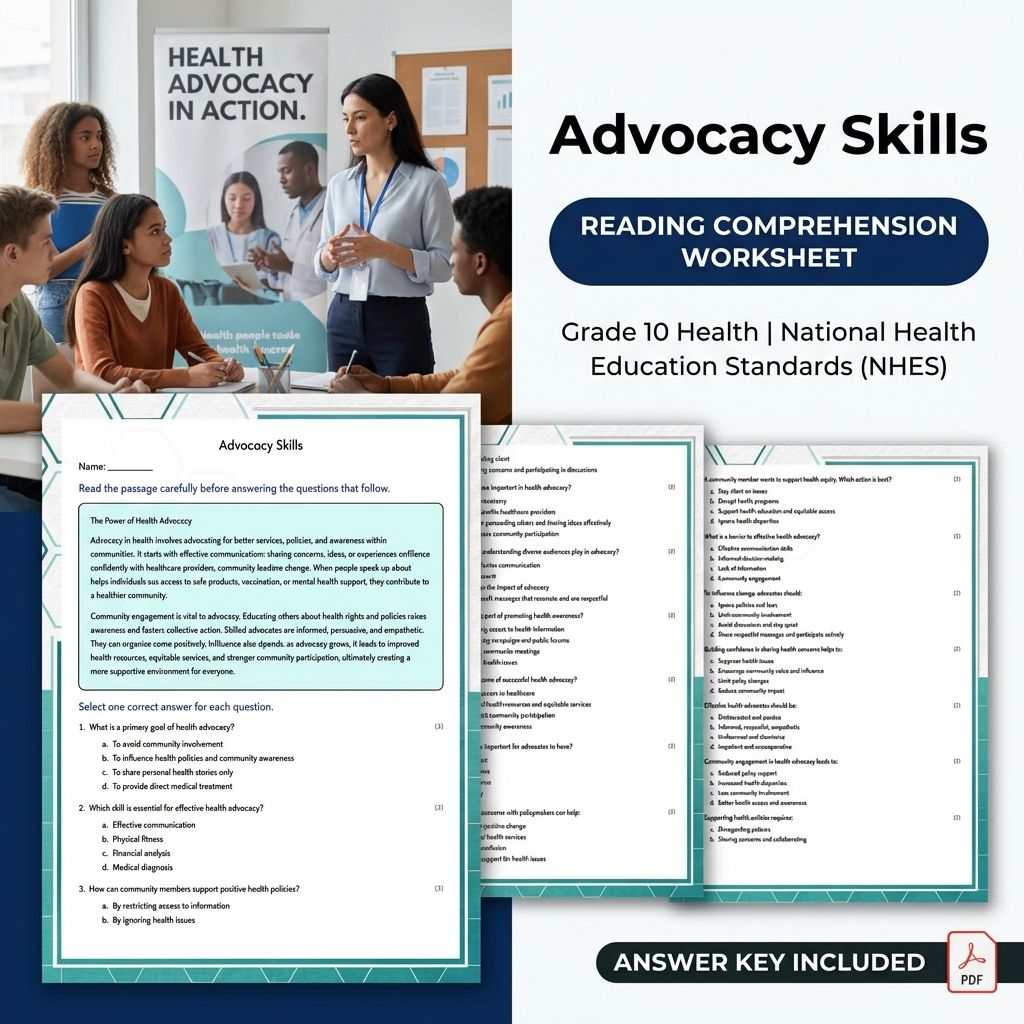Grade 10 Health Unit | Accessing Reliable Information & Services Worksheet  — included worksheet 3
