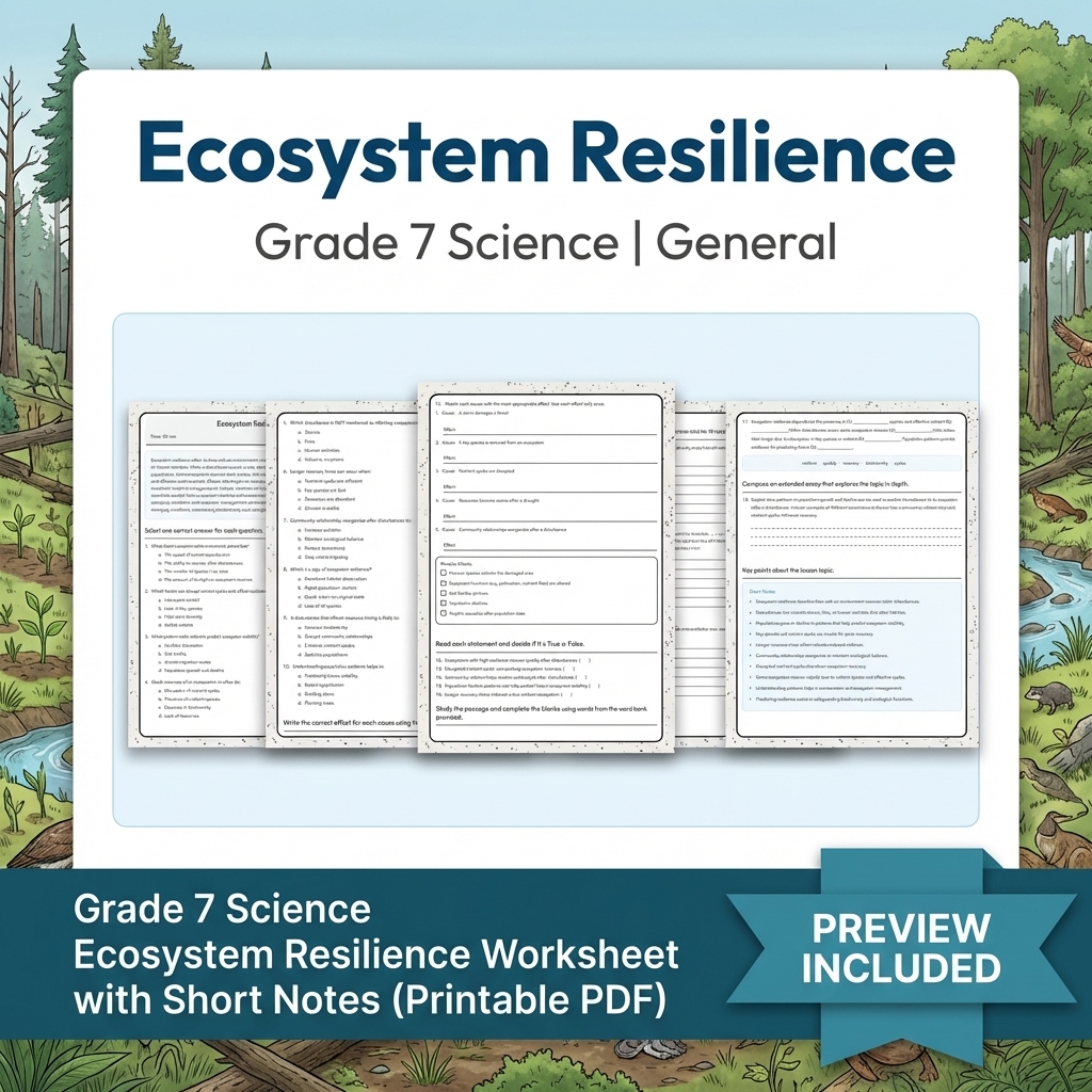 Grade 7 Science Data, Models, and Systems Full-Year Bundle | General Framework — included worksheet 16