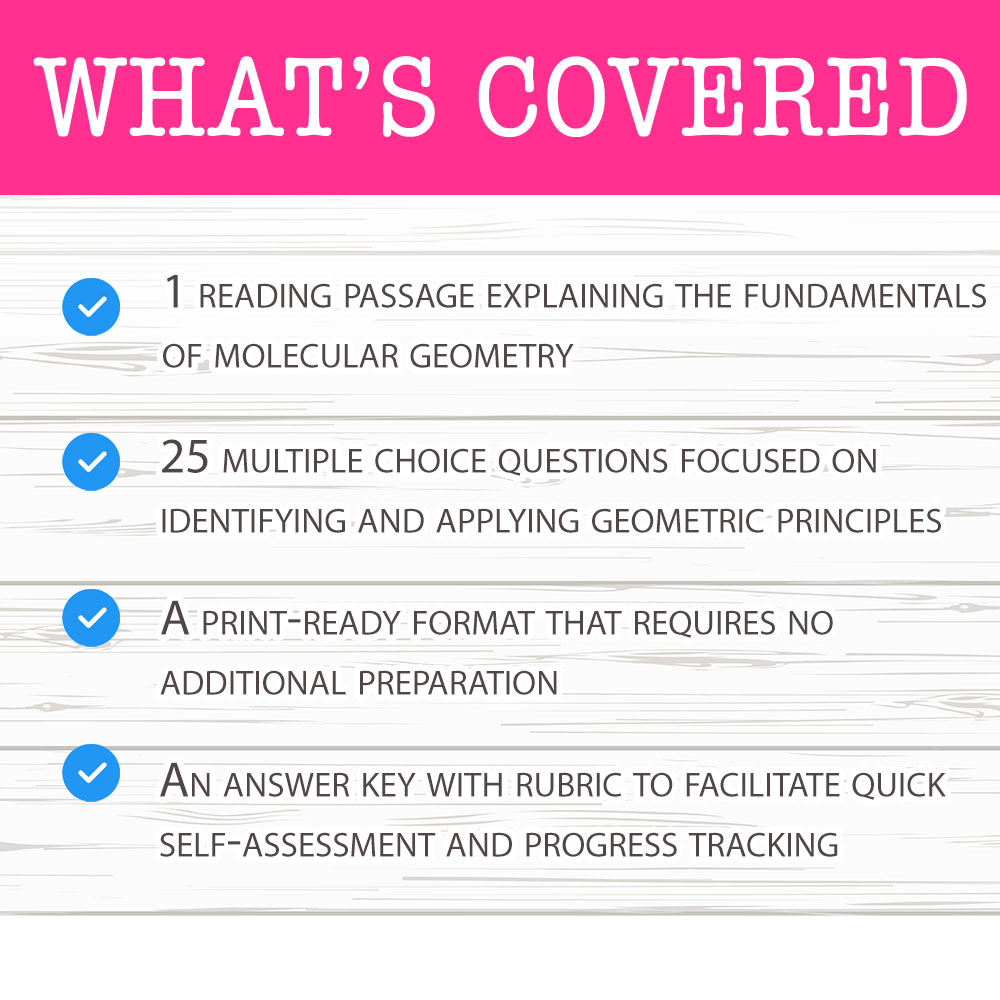 Grade 9 Science worksheet mcq paper worksheet — Grade 9 Science — Worksheet MCQ Paper for Mastering Molecular Geometry — p…