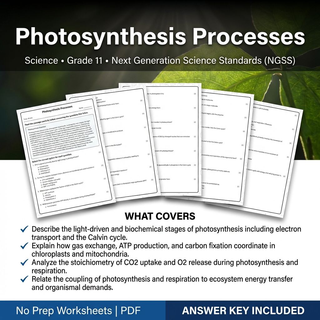 Grade 11 Science Worksheet Bundle|Cellular Processes,Chemistry,& Physics Support — included worksheet 27