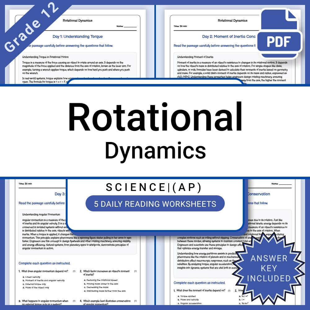 Grade 12 Physics Principles Lesson Bundle – AP Science Curriculum — included worksheet 5