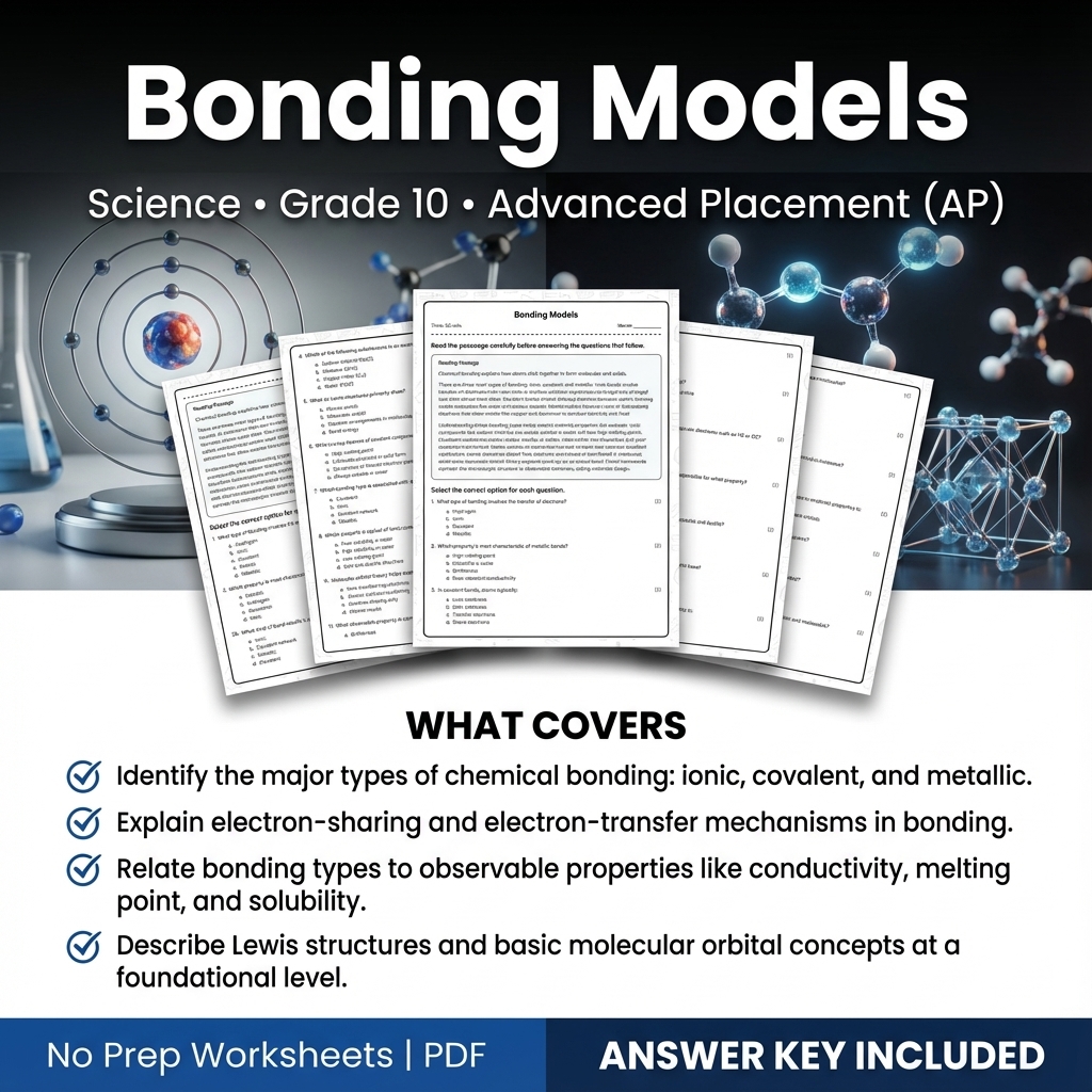 Grade 10 Science Worksheet Bundle – Physics, Biology & Earth Science PDF — included worksheet 33