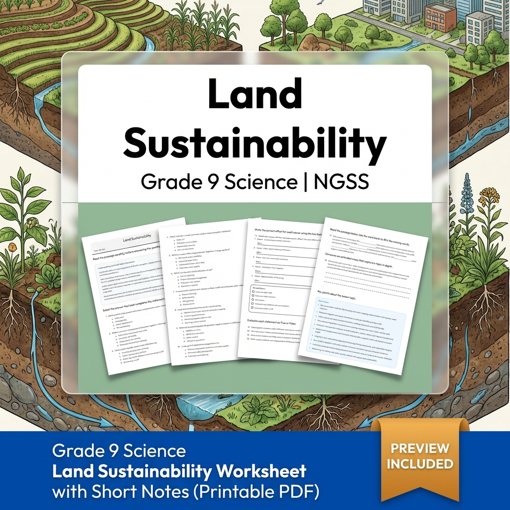 Grade 9 Science NGSS Worksheet Bundle – Comprehensive Year-Long Assessment Pack — included worksheet 30