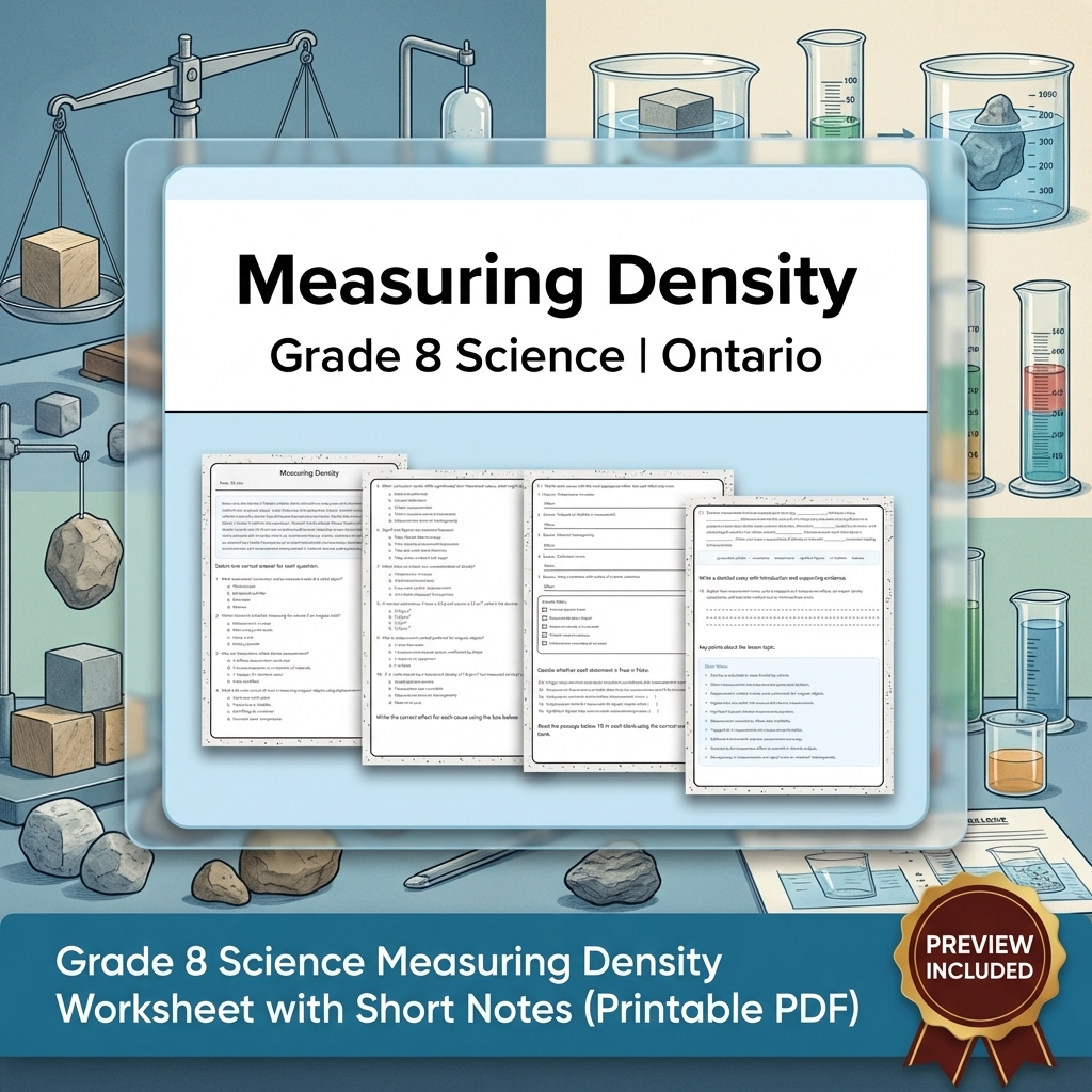 Grade 8 Science Full Year Bundle | Water Systems & Hydrostatics Curriculum — included worksheet 24