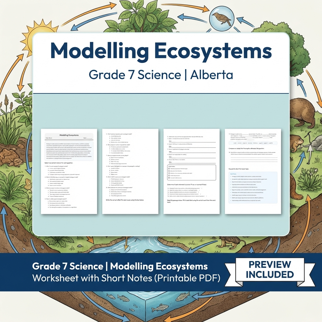 Grade 7 Science | Interactions & Ecosystems UNIT Bundle – Alberta Curriculum — included worksheet 10
