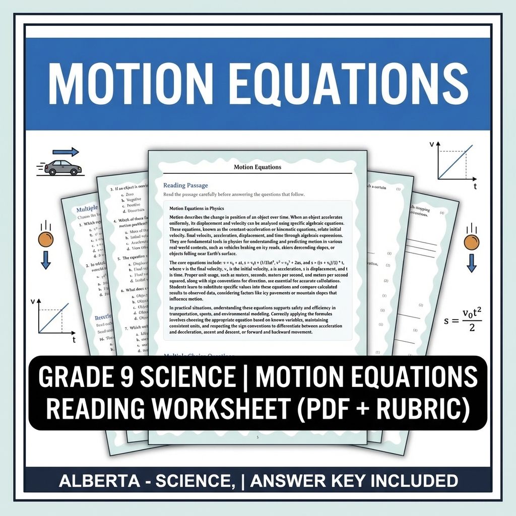 Grade 9 Science | Physics, Biology & Chemistry Mastery (Answer Key Included) — included worksheet 24