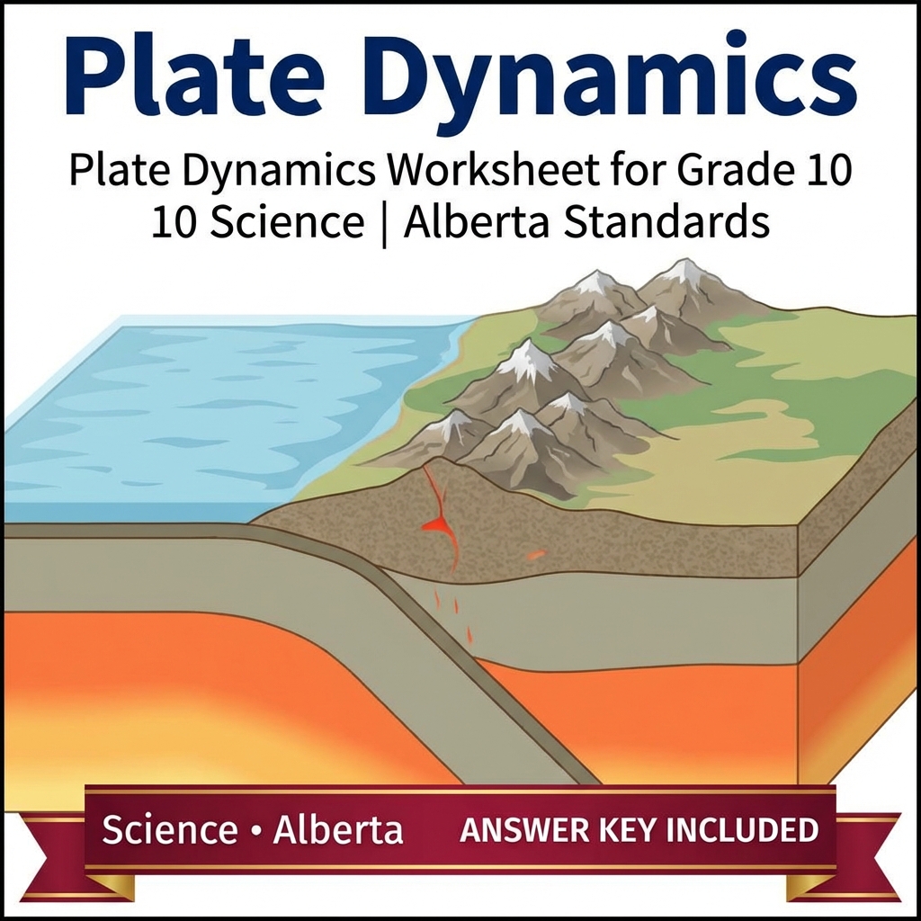 Plate Dynamics Worksheet for Grade 10 Science | Alberta Standards
