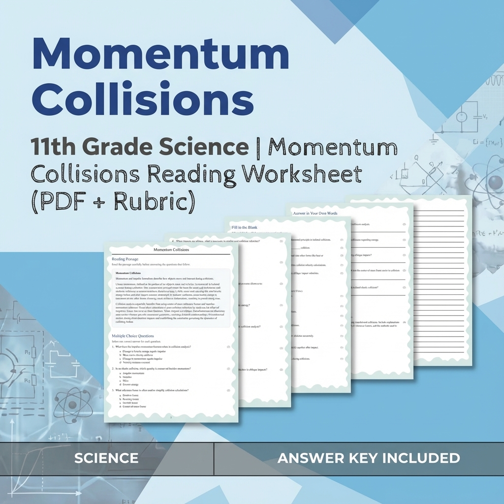 Grade 11 Science Bundle | Waves, Ecology, Physics & More (Answer Keys) — included worksheet 23